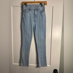 ETICA Ethically Made Goods FINN Ankle Jeans Mill Creek Stripe high waisted